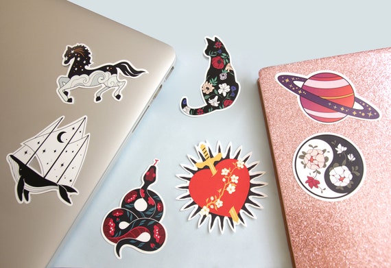Here Forms and Usages of Stickers Are Illustrated Here Forms and Usages of Stickers Are Illustrated