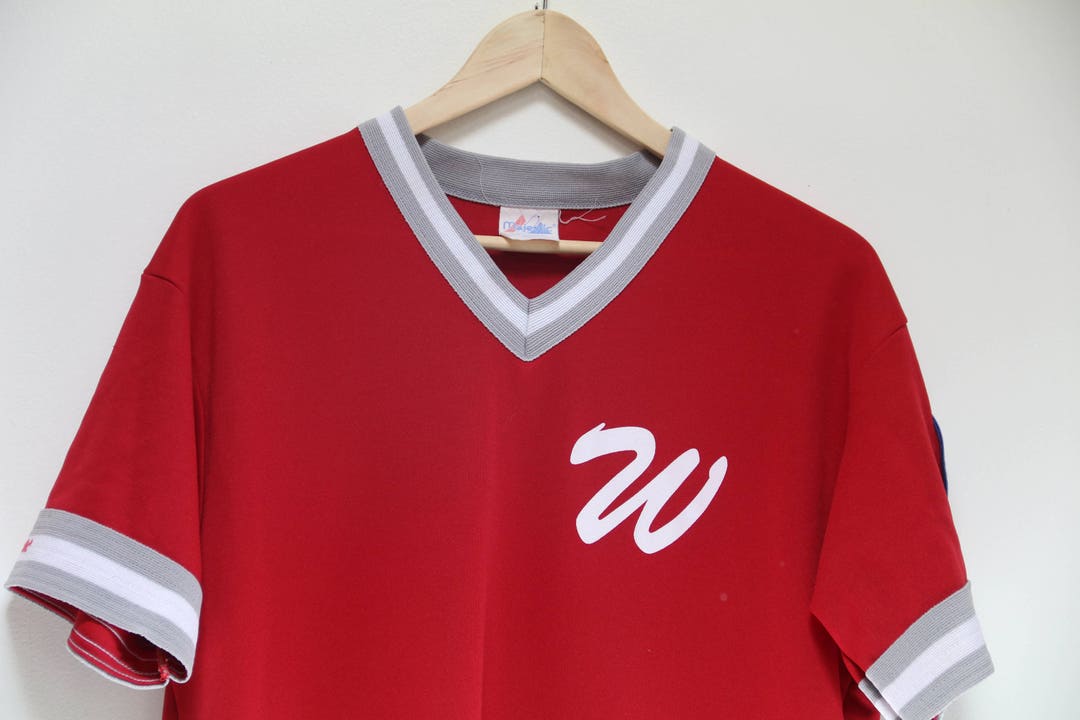 Vintage Baseball Jersey Majestic Athletics Baseball Tee Size L Etsy