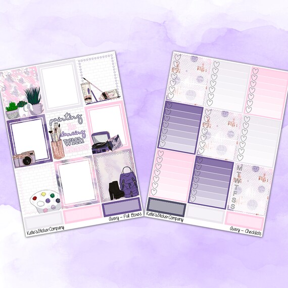 avery full kit planner kit planners purple paint date etsy avery labels ireland