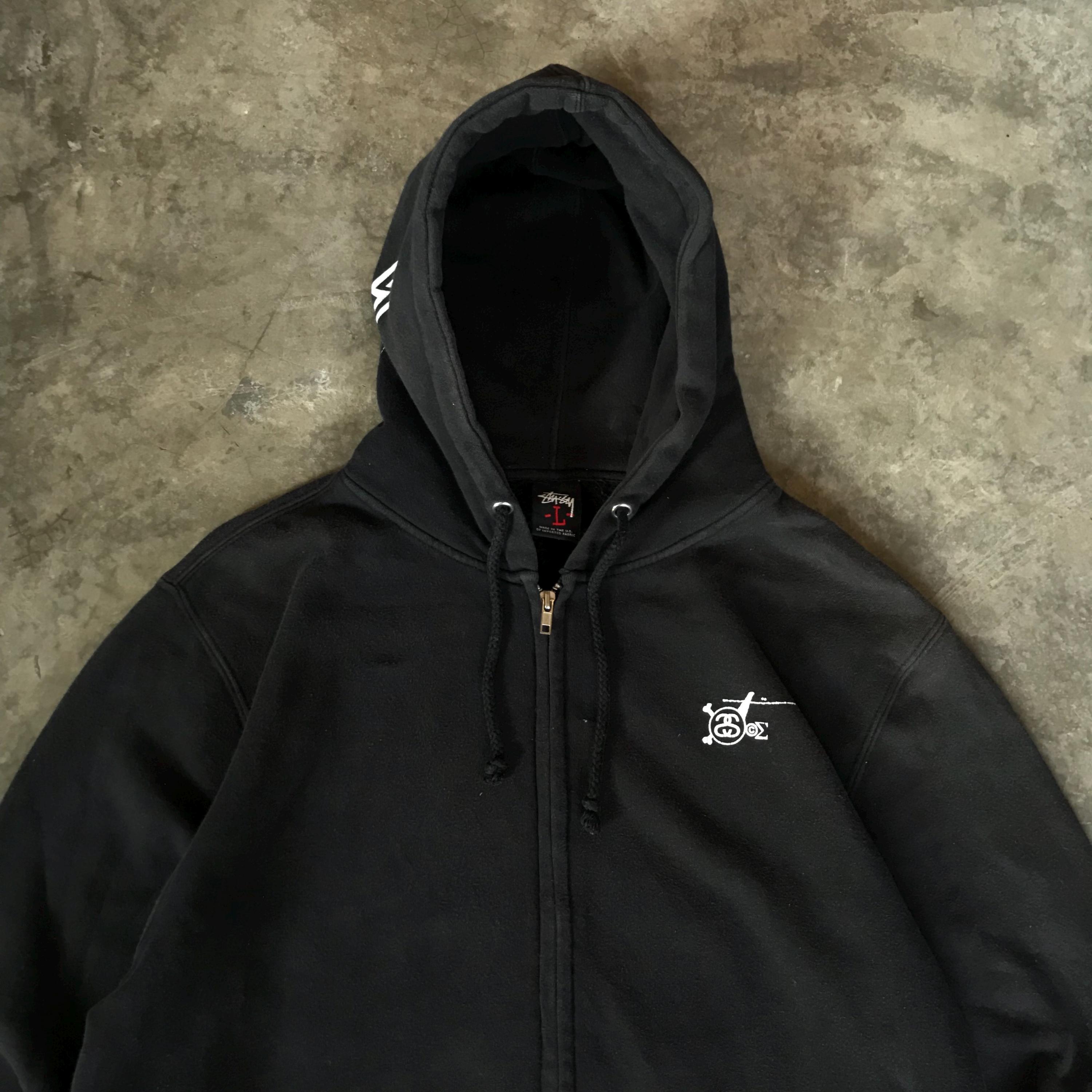 Rare !!! OG Stussy X Kostas Serematis Zipper Hoodie Jumper USA 
