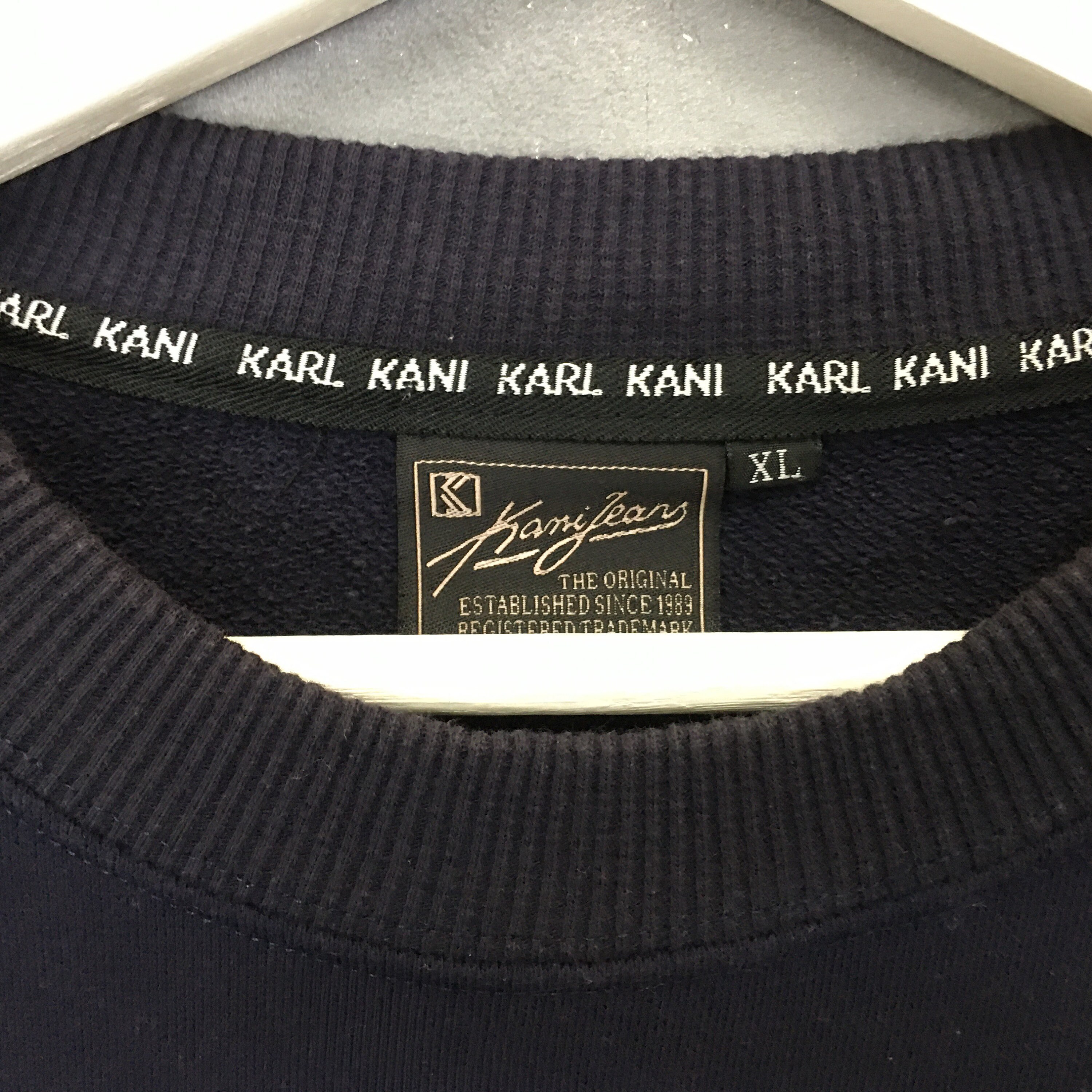 Rare Vintage 90s Karl Kani Jeans Big Logo Spellout Embroidered 