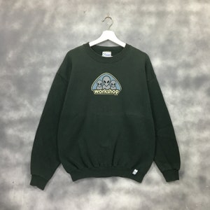 トップス 90s alien workshop sweatshirt fade black Vintage 90s Alien Workshop Box Logo Sweatshirt Skate