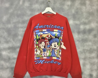 ¡¡¡Raro!!! Suéter vintage de los años 90 con Mickey Mouse, jersey con el personaje de dibujos animados de California de Mickey Mouse de Disney Americana