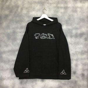 Rare !! Vintage P.O.D Payable on Death HoodIe POD Band Tee Sub Pop L7 Pearl Jam Soundgarden Mudhoney