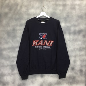 Rare Vintage 90s Karl Kani Jeans Big Logo Spellout Embroidered Jumper Oullover Hoodies Sweater Sweatshirts