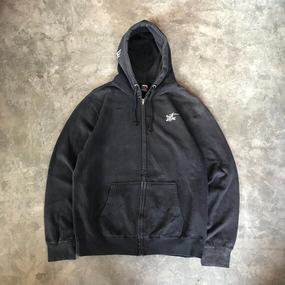 00’s old stussy prisoner border Sweat L Stussy hoodie Vintage 00s Stussy Spellout Logo | Depop