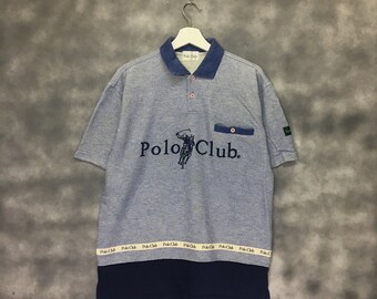 Vintage Polo Club Big Polo Shirt Logo Embroidered Crewneck Sweatshirts Jumper Sweater