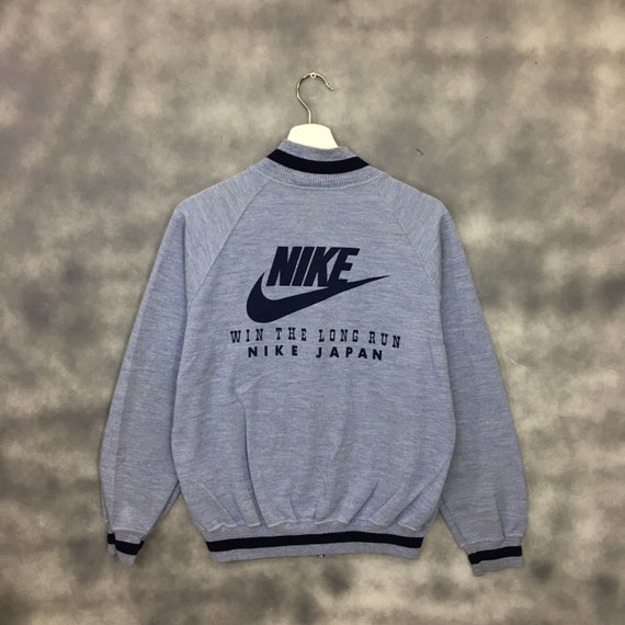 RARO Vintage Nike Japan Zipper Sweater Big Logo Swoosh - Etsy