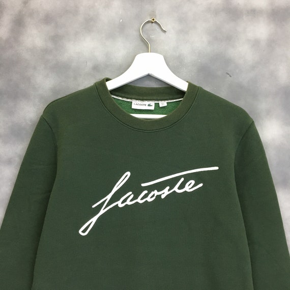 Hoodie Logo Big Rare S Etsy Jumper Pullover Size - Embroidery Sweater Authentic Lacoste