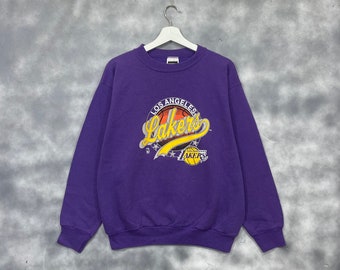 Rare !!! Vintage 90s Los Angelas Lakers Sweatshirt NBA Basketball Club Jumper Sweater Streetwear