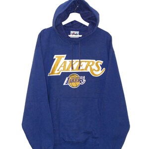 Rare !!! Vintage Los Angelas Lakers Hoodie Basketball Kobe Bryant by Majestic Hoodie Jumper Sweater Streetwear