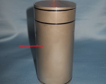 Cylindrical Box in Perspex and Metal ! Space Age !