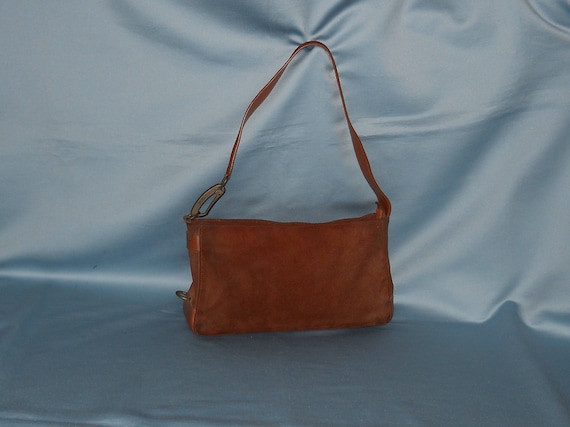 Vintage Furla Genuine Leather Brown Shoulder Bag Made in Italy
