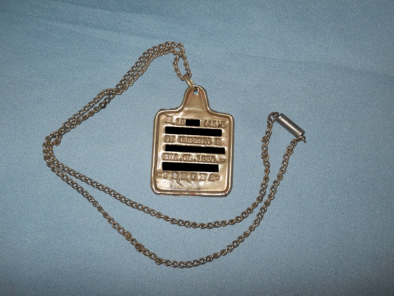 WW2 Italy Italian Dog Tag for Soldier With Its Original Etsy Hong Kong