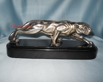 Ottaviani Silver Jaguar ! Sculpture ! Made in Italy ! Read !