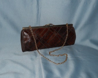 Authentic vintage bag! Python and genuine leather!