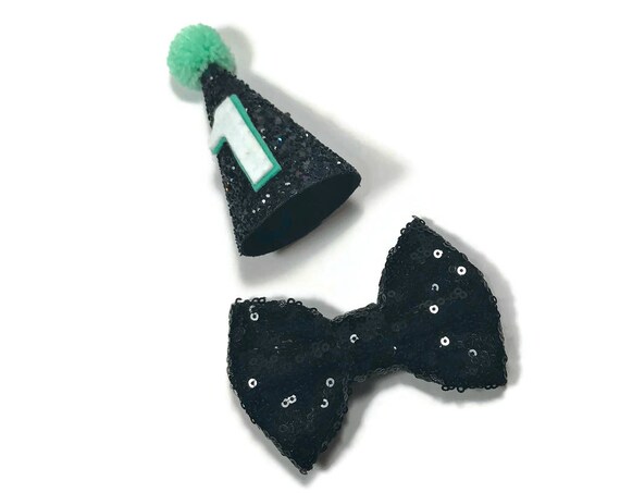 Dog Birthday Hat and Large Bow Tie || Dog Gift || Pet Birthday Party Outfit || Pet Puppy Cat Kitten || Kitty Pig Birthday Crown |
