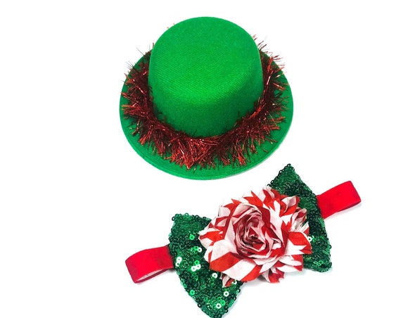 Christmas Party Top Hat|| Christmas Hat || Dog Crown || Dog Hat || Holiday Pet Accessory