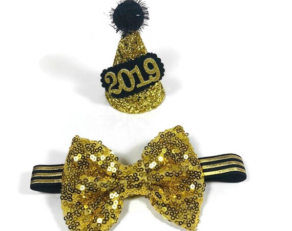 New Years Eve Hat and Bow Tie Set || New Years || Busters Party Shop || Birthday Crown || Party Supplies