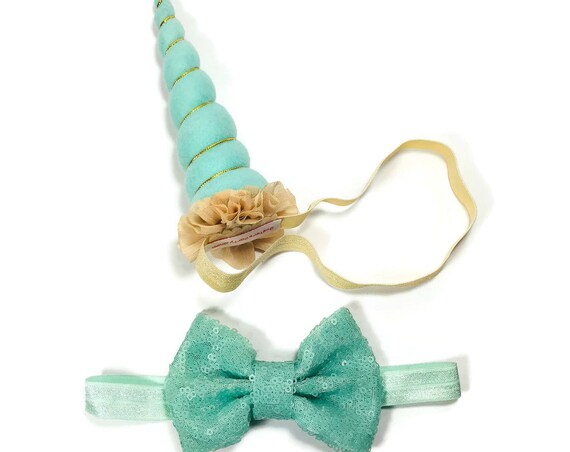 Dog Unicorn Horn and Bow || Dog Unicorn Headband || Unicorn Headband for Dog || Pet Unicorn Costume || Dog Unicorn || Dog Birthday
