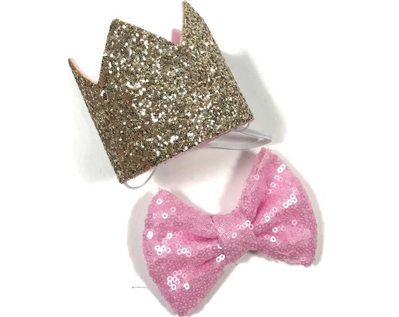 Dog Birthday Hat | Dog Birthday | Pet Birthday Crown | Dog Lover Gift | Birthday for Dog | Pet Cat Kitten Pig Birthday Party Hat | Pale Gold
