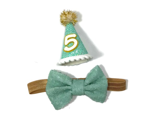 Dog Birthday Hat and Large Bow Tie || Dog Gift || Pet Birthday Party Outfit || Pet Puppy Cat Kitten || Kitty Pig Birthday Crown |