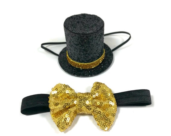 Dog Top Hat and Bow Tie || Dog Gift || Pet Birthday Party Outfit || Pet Puppy Cat Kitten || Kitty Pig Birthday Crown |