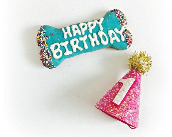Dog Birthday Party Hat || Dog Party Hat || Dog Hat || Animal Hat || Pink + Gold