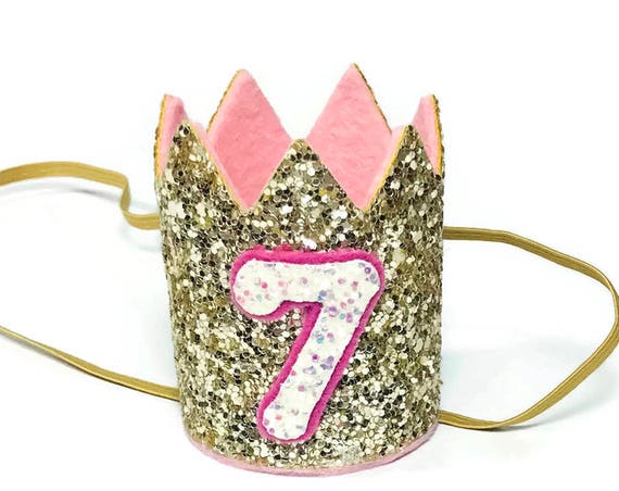 7th Birthday Crown || Any Age || Dog Birthday Hat || Pet Party || Birthday Crown