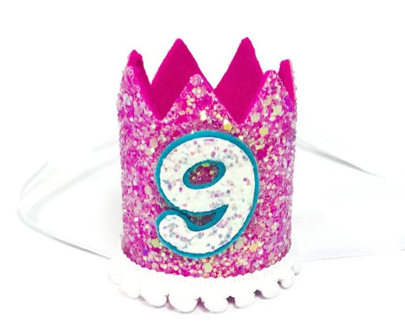 9th Birthday Crown || Any Age || Dog Birthday Hat || Pet Party || Birthday Crown