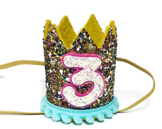 3rd Birthday Crown || Any Age || Dog Birthday Hat || Pet Party || Birthday Crown