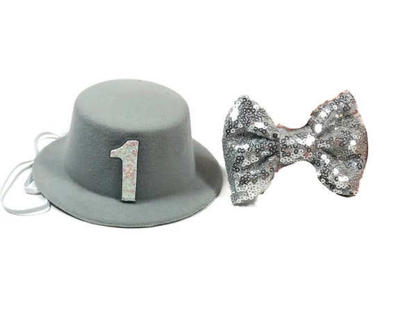 Dog Hat | Dog Costume | Pet Birthday | Top Hat | Animal Hat | Grey Felt Hat for Dogs | Dog Outfit | Dog Gift