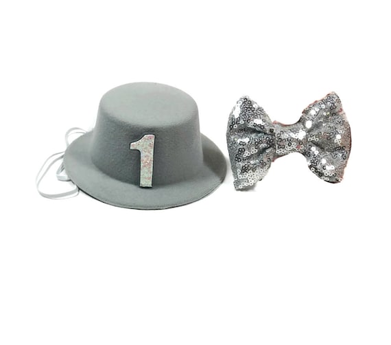 Dog Hat | Dog Costume | Pet Birthday | Top Hat | Animal Hat | Grey Felt Hat for Dogs | Dog Outfit | Dog Gift