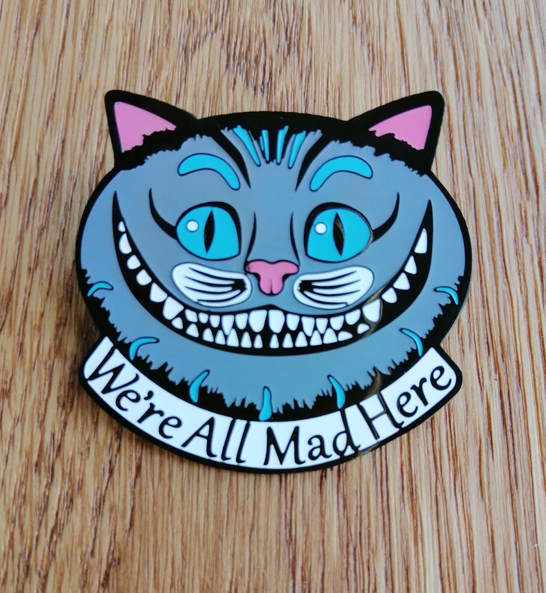 Cheshire Cat Pin / Brooch / Cheshire Cat Gift / Cheshire Cat Etsy