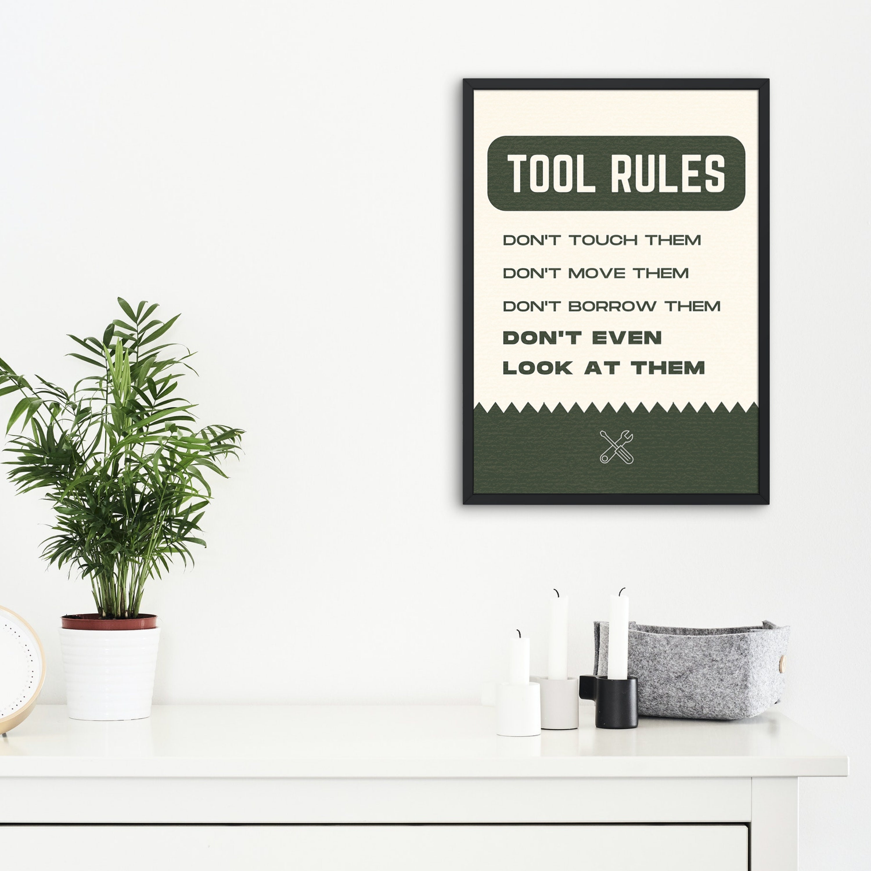 Tool Rules Sign Tool Rules Garage Wall Art, Garage Sign, Garage Wall Decal, Cool Garage ...