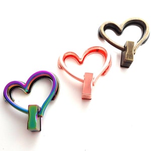 Heart Twist Locks // Bag Hardware // Bag Locks // Purse Locks // Handbag Locks // Metal Locks