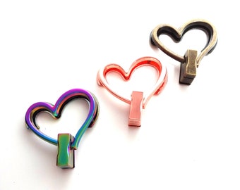 Heart Twist Locks // Bag Hardware // Bag Locks // Purse Locks // Handbag Locks // Metal Locks