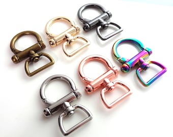 Heavy Duty Metal Trigger Release Hooks 25mm (1 inch)  //  Swivel Snap Hooks // Bag Hardware // Leathercraft // Purse Making