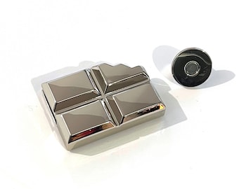 Magnetic Bag Closure // Chocolate Bar // Purse Hardware // Bagmaking Supply