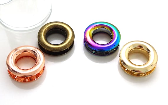 Force-Fit Bag Grommets - Inner Width 14.9mm (~5/8") // Metal Grommets // Bag Hardware // Eyelets
