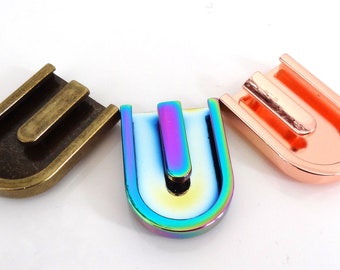 U-Shaped Handbag Strap Connectors - Set of Four //Strap Hardware, Bag Hardware