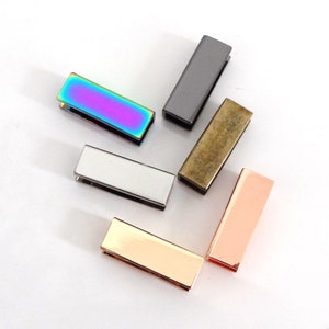 STRAP end rectangle 1&quot; (25mm) bag making hardware // Purse // Hardware // Belt Ends // Strap Cap