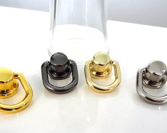 Conector de anillo en D, tornillo, herrajes para bolso, asa