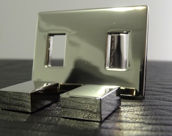 Rectangular Drawstring Grommet and Strap Ends Set // Bag Hardware // Purse Hardware // Drawstring Hardware // Closure