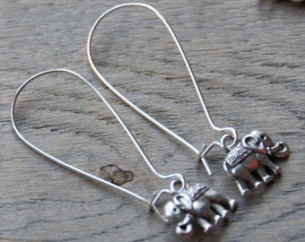 elephant earrings silver earrings elephant jewellery simple earrings fashion earrings handmade jewellery dangle earrings gift for women
