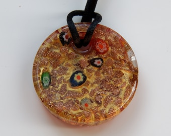 Murano en verre perle collier pendentif cadeau pour son anniversaire anniversaire collier de lampes pendentifs 21e 18ème cadeau d’anniversaire