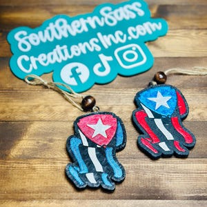 Puerto Rican ~ Flag ~ USA Freshie ~ Car Scents ~ Puerto Rico ~ Freshies ~ Unique Gifts ~ Red White and Blue ~ Cuba ~ Cuban Flag
