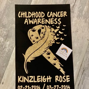 Childhood Cancer Awareness Custom Lawn Yard Flags September is Go Gold Month for Our Kids