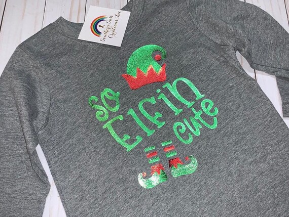 So Elfin Cute Christmas Gathering Party School Shirts Christmas Holiday Spirit