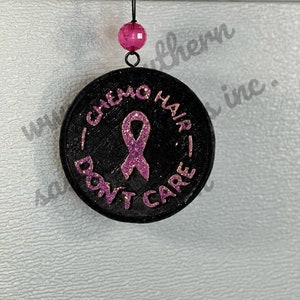 Cancer ~ Ribbon ~ Chemo Hair Don&#39;t Care Freshie ~ Childhood Cancer Awareness ~ Go Gold ~ Car Freshies
